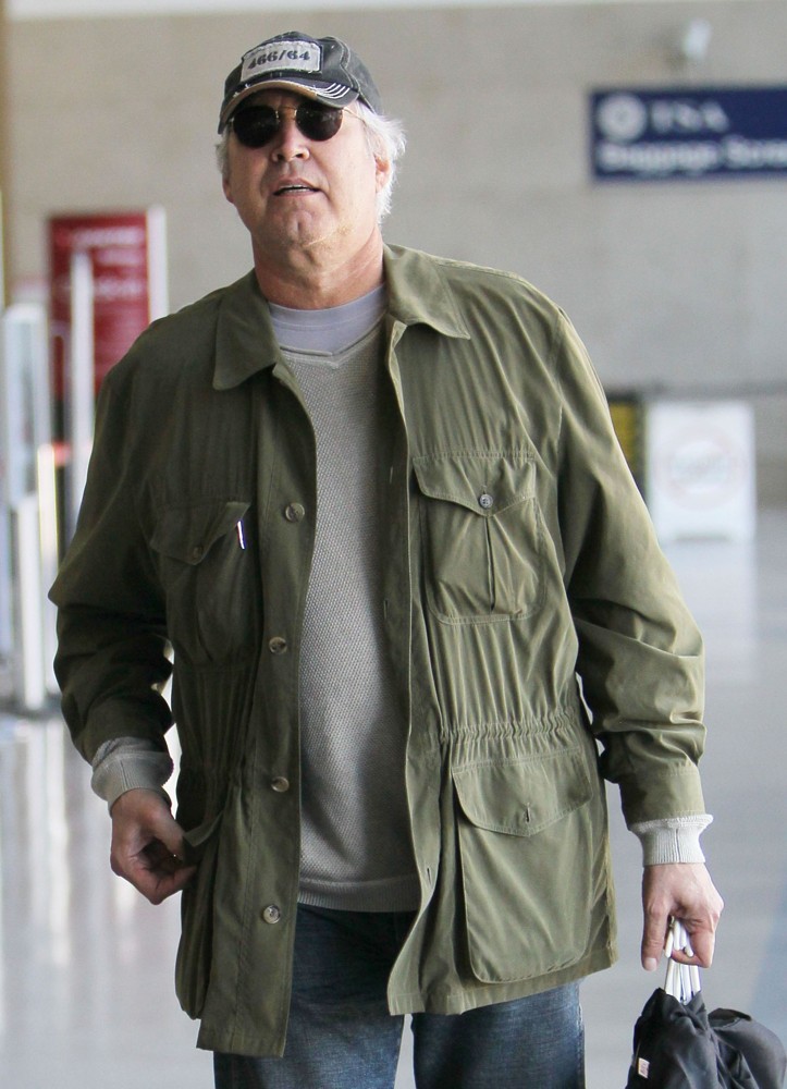Chevy Chase;<br>Chevy Chase Seen Arriving at LAX to Catch A Flight