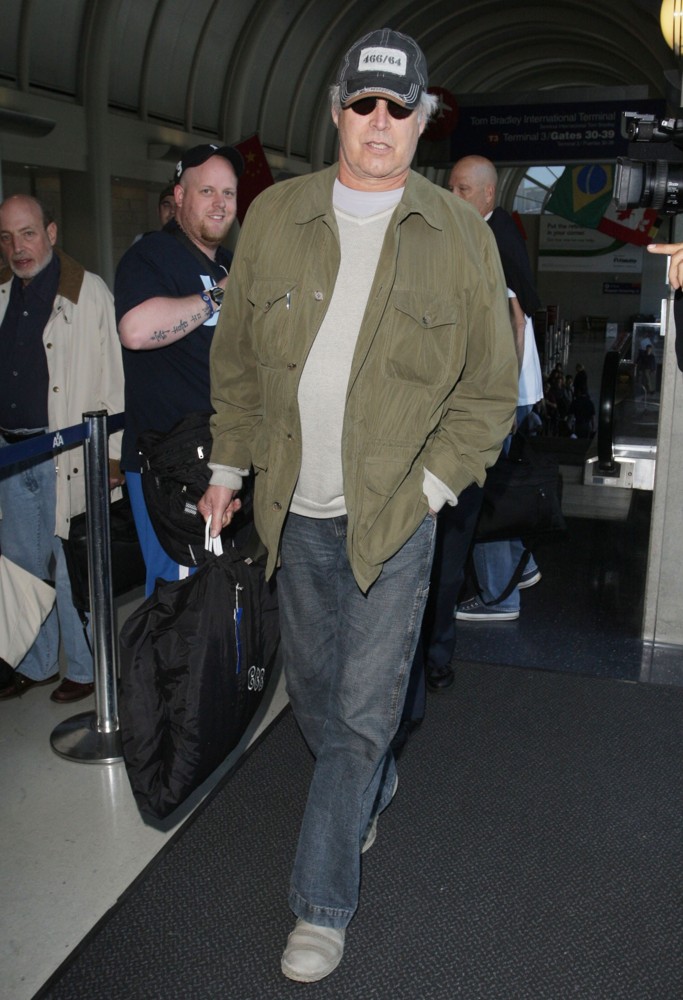 Chevy Chase;<br>Chevy Chase Seen Arriving at LAX to Catch A Flight