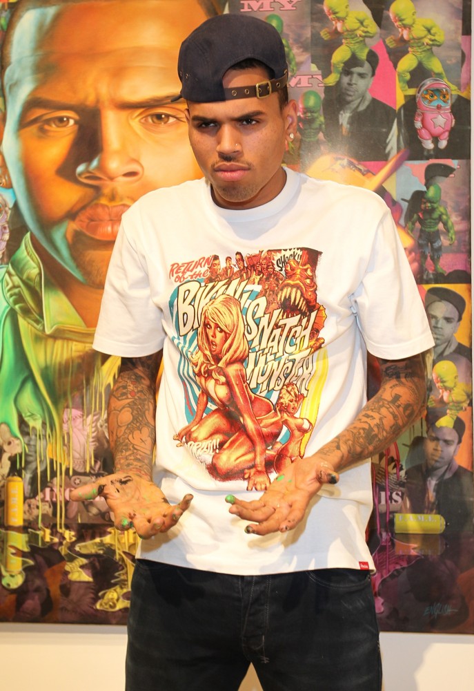 Chris Brown;<br>Chris Brown's Art Show and New Toy Series Launch with Ron English Dum English and Made by Monsters
