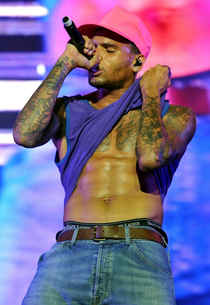 Chris Brown;<br>Chris Brown Performing Live on Stage During Supafest 2012