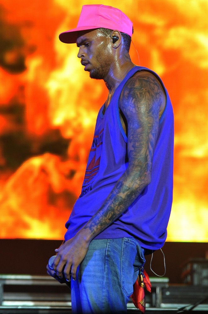 Chris Brown;<br>Chris Brown Performing Live on Stage During Supafest 2012
