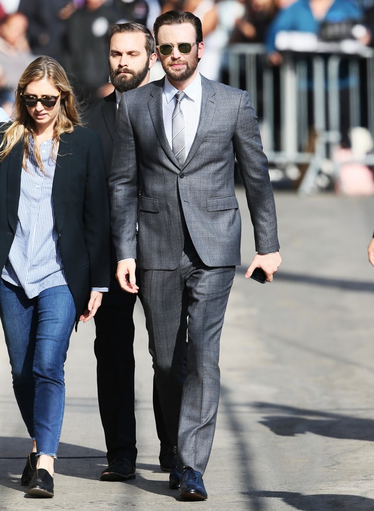 Chris Evans Seen Arriving for Jimmy Kimmel Live!
