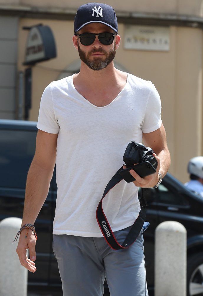 Chris Pine Visits The 15th Century Mural Painting