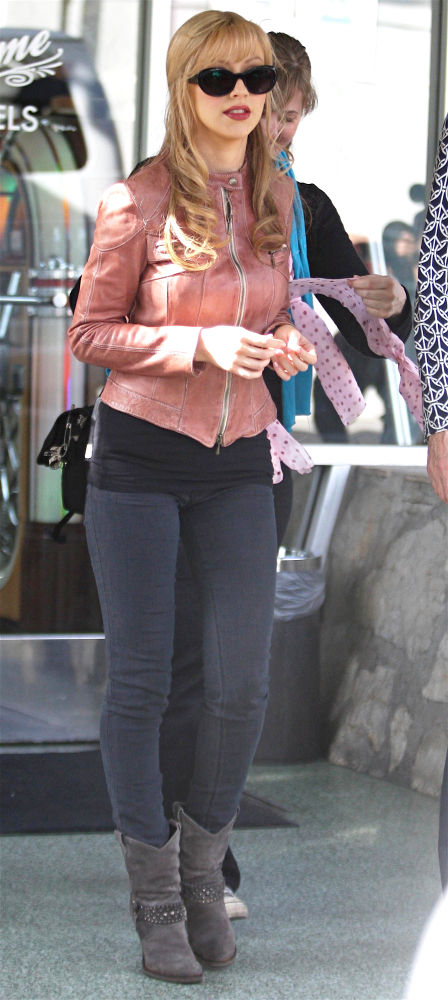 Christina Aguilera;<br>On the set of movie 'Burlesque'