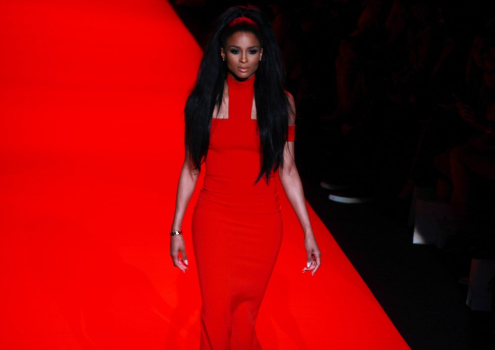 Ciara;<br>Mercedes-Benz Fashion Week Fall 2015 - Go Red for Women Red Dress Collection - Runway