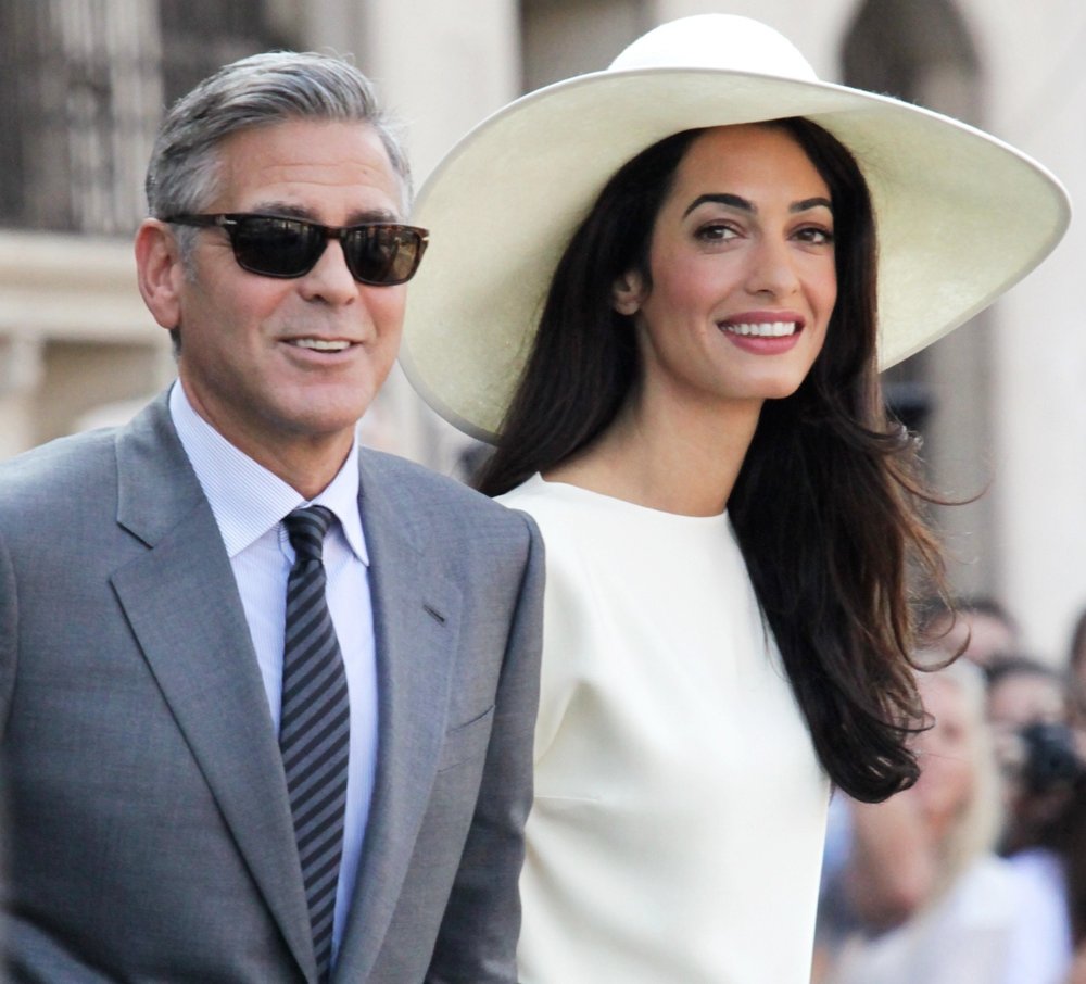 George Clooney;Amal Alamuddin;<br>George Clooney and Amal Alamuddin After Their Marriage Civil Ceremony