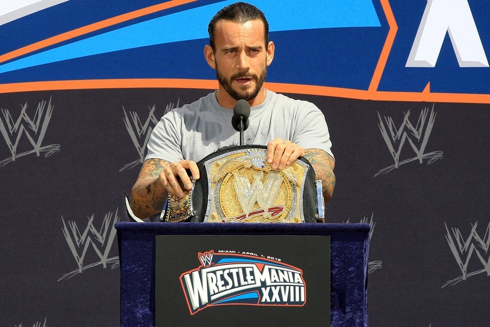 CM Punk;<br>The Press Conference for WrestleMania XXVIII