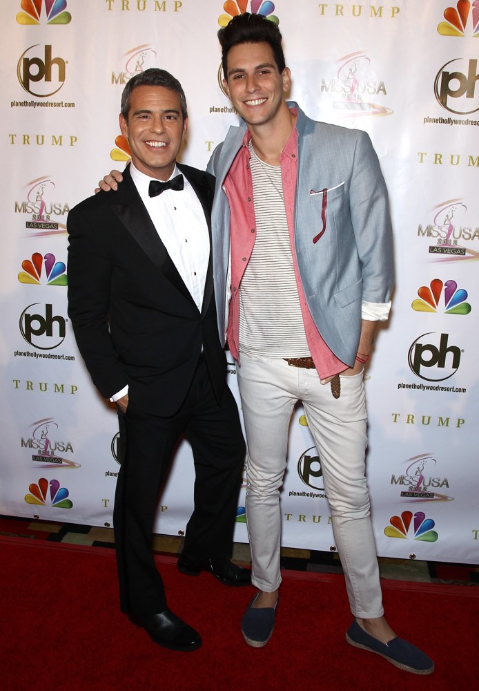 Andy Cohen;Gabe Saporta;<br>2012 Miss USA Pageant - Red Carpet