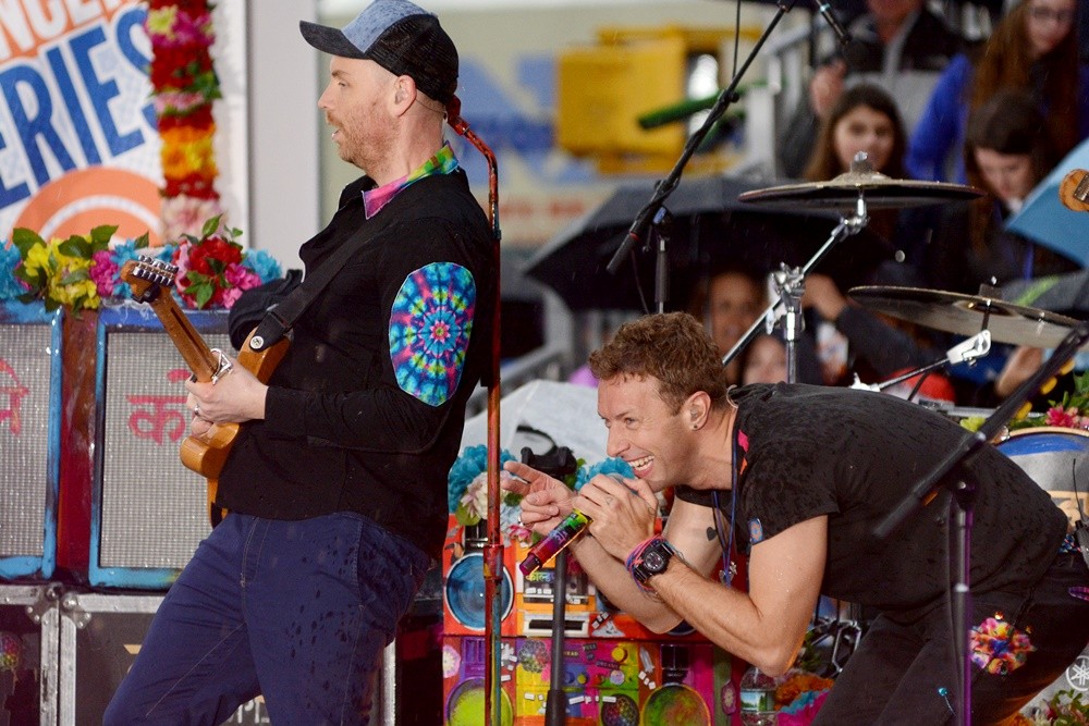 Jonny Buckland;Chris Martin;Coldplay;<br>Coldplay Perform on NBC's Today Show