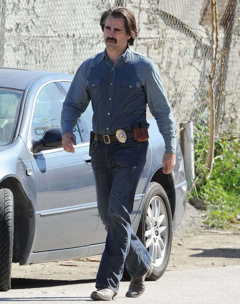 Colin Farrell;<br>On The Set of True Detectives Filming