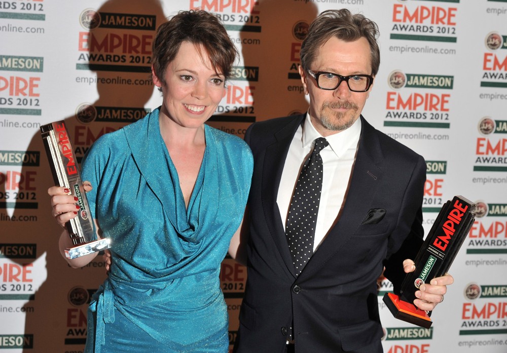 Olivia Colman;Gary Oldman;<br>The Empire Film Awards 2012 - Press Room