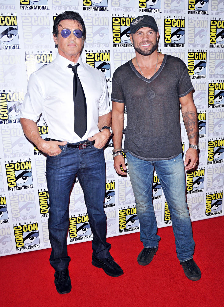 Sylvester Stallone;Randy Couture;<br>Comic Con 2010 - Day 1 - 'The Expendables' Photocall