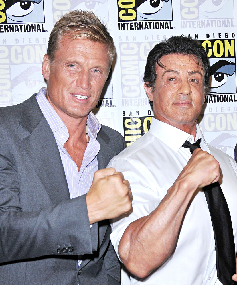Dolph Lundgren;Sylvester Stallone;<br>Comic Con 2010 - Day 1 - 'The Expendables' Photocall