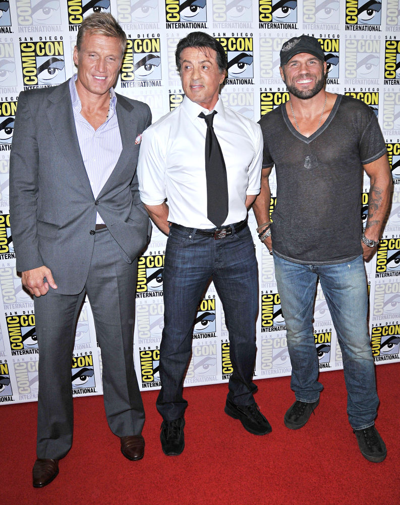 Dolph Lundgren;Sylvester Stallone;Randy Couture;<br>Comic Con 2010 - Day 1 - 'The Expendables' Photocall