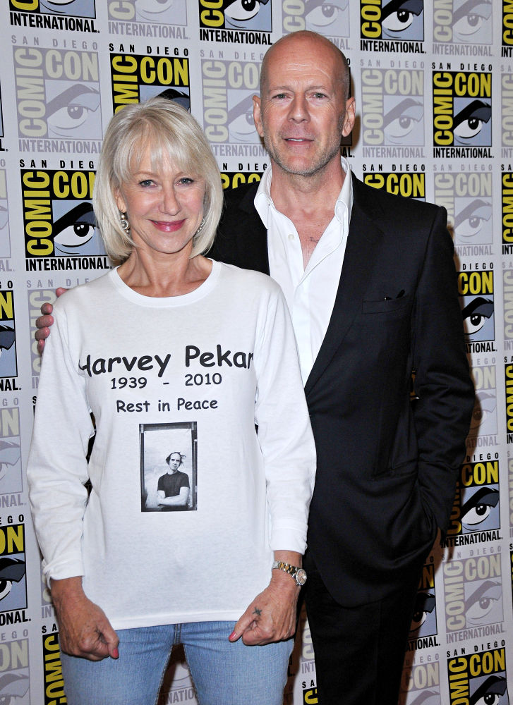 Helen Mirren;Bruce Willis;<br>Comic Con 2010 - Day 1 - 'Red' Photocall