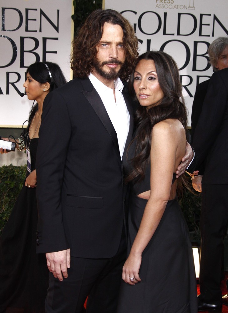 Chris Cornell;Vicky Karayiannis;<br>The 69th Annual Golden Globe Awards - Arrivals