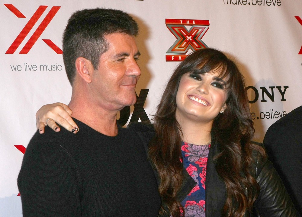 Simon Cowell;Demi Lovato;<br>The X Factor 2012 Final Four Party