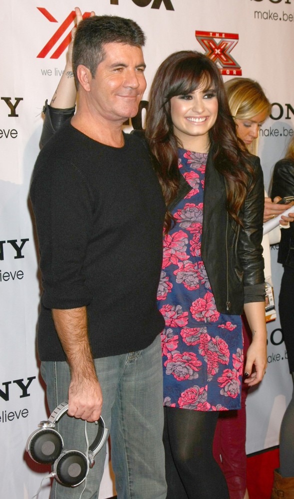 Simon Cowell;Demi Lovato;<br>The X Factor 2012 Final Four Party