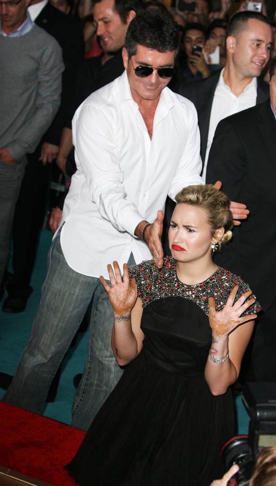 Simon Cowell;Demi Lovato;<br>The X Factor Season Two Premiere Screening and Handprint Ceremony