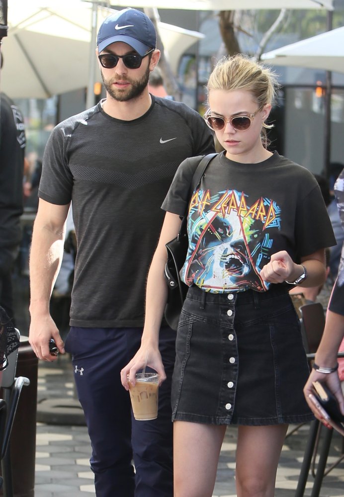 Chace Crawford and Rebecca Rittenhouse Leaving Zinque Cafe