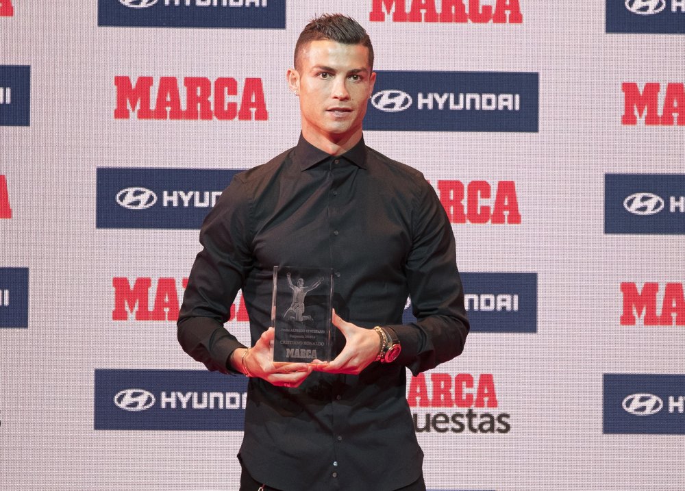 Cristiano Ronaldo Receives The Alfredo Di Stefano Award During The Premios MARCA de Futbol Gala