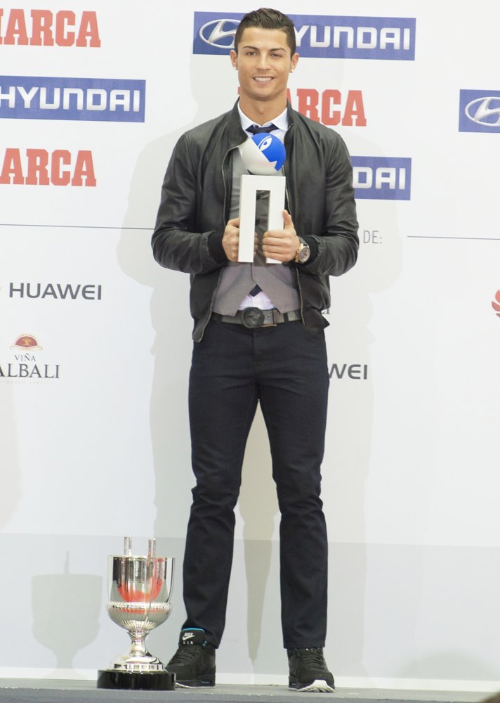Cristiano Ronaldo;<br>Cristiano Ronaldo Receives The Pichichi Award