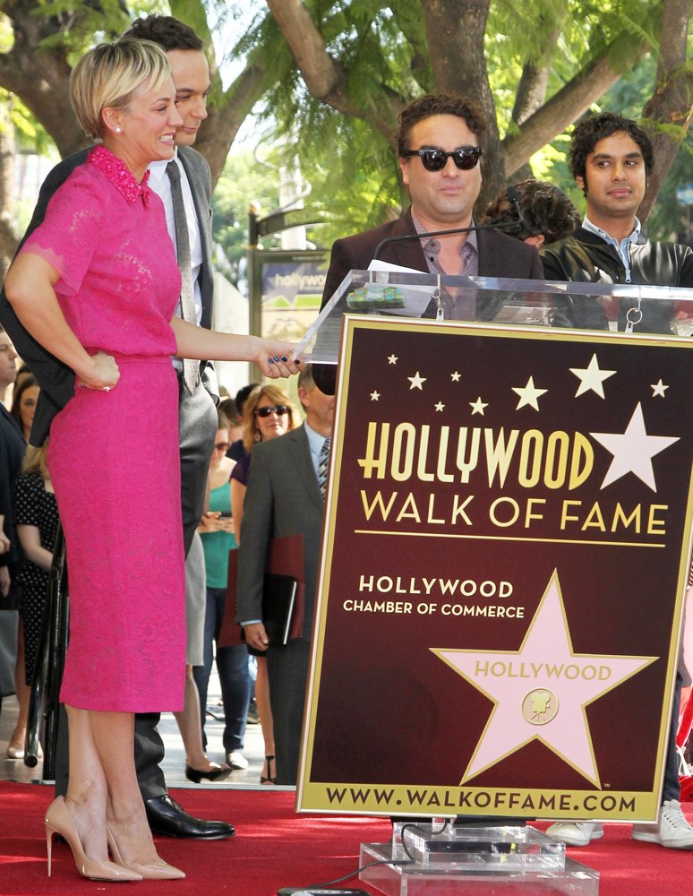 Kaley Cuoco;Jim Parsons;Johnny Galecki;Kunal Nayyar;<br>Kaley Cuoco Honored with A Star on The Hollywood Walk of Fame