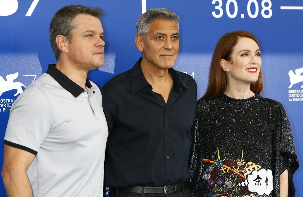 Matt Damon;George Clooney;Julianne Moore;<br>74th Venice Film Festival - Suburbicon - Photocall