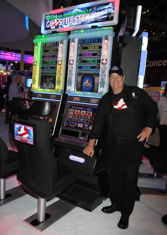 Dan Aykroyd;<br>Dan Aykroyd Unveils Ghostbusters Slot Machine and Cuts Ribbon at The Global Gaming Expo 2011