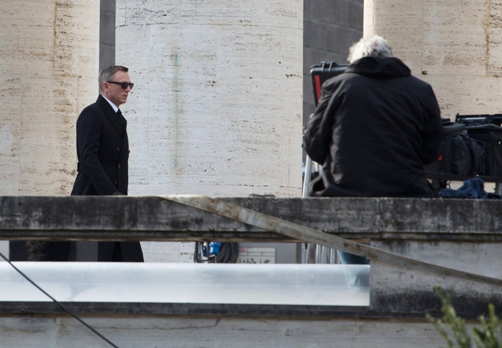 Daniel Craig;<br>On The Set for Movie Spectre