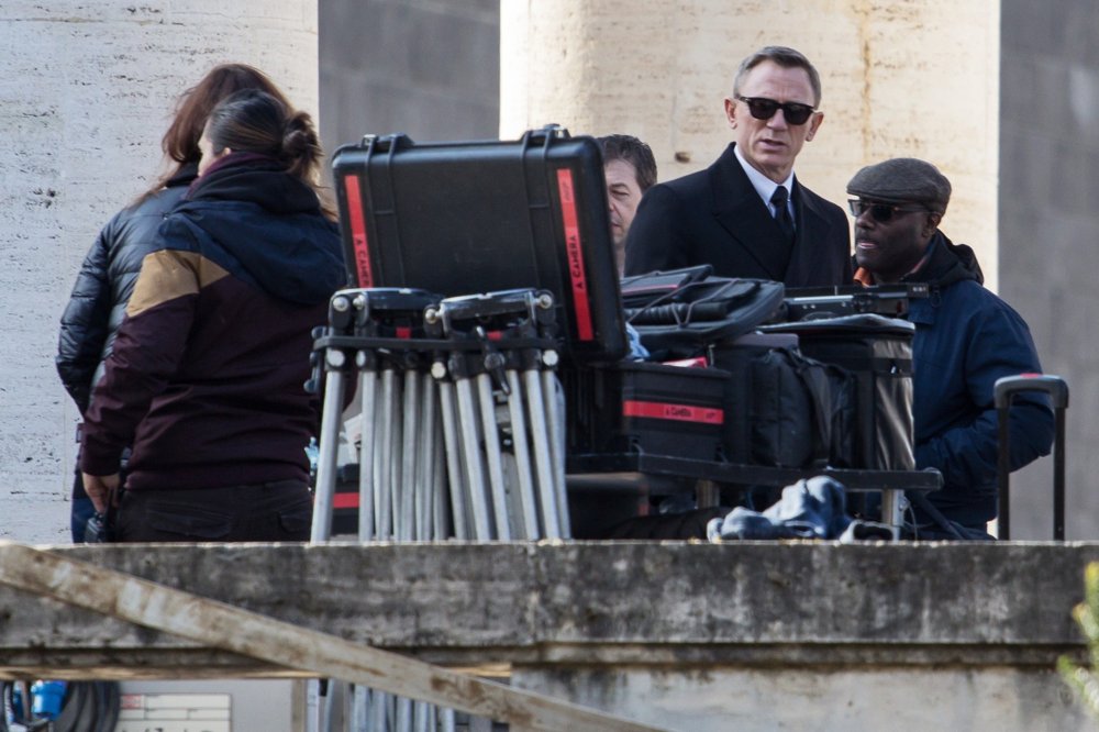 Daniel Craig;<br>On The Set for Movie Spectre
