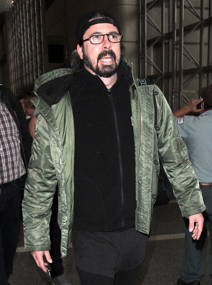 Dave Grohl Arrives at Los Angeles International Airport
