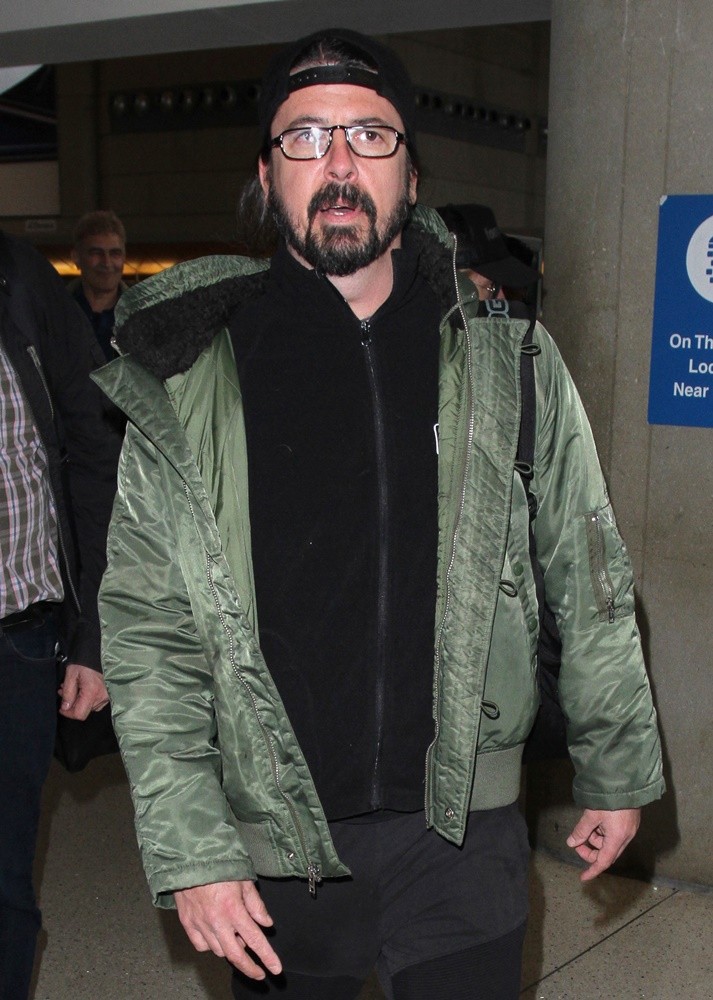 Dave Grohl Arrives at Los Angeles International Airport