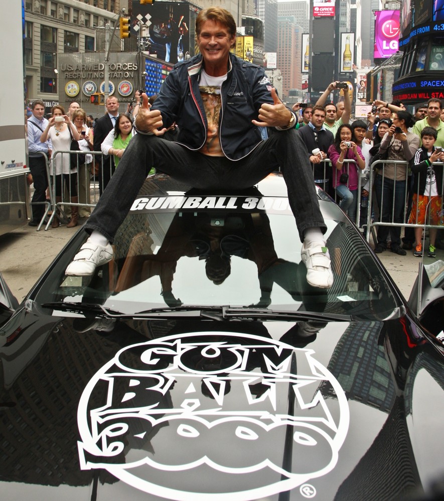 David Hasselhoff;<br>The Gumball 3000 International Car Rally Starting Point