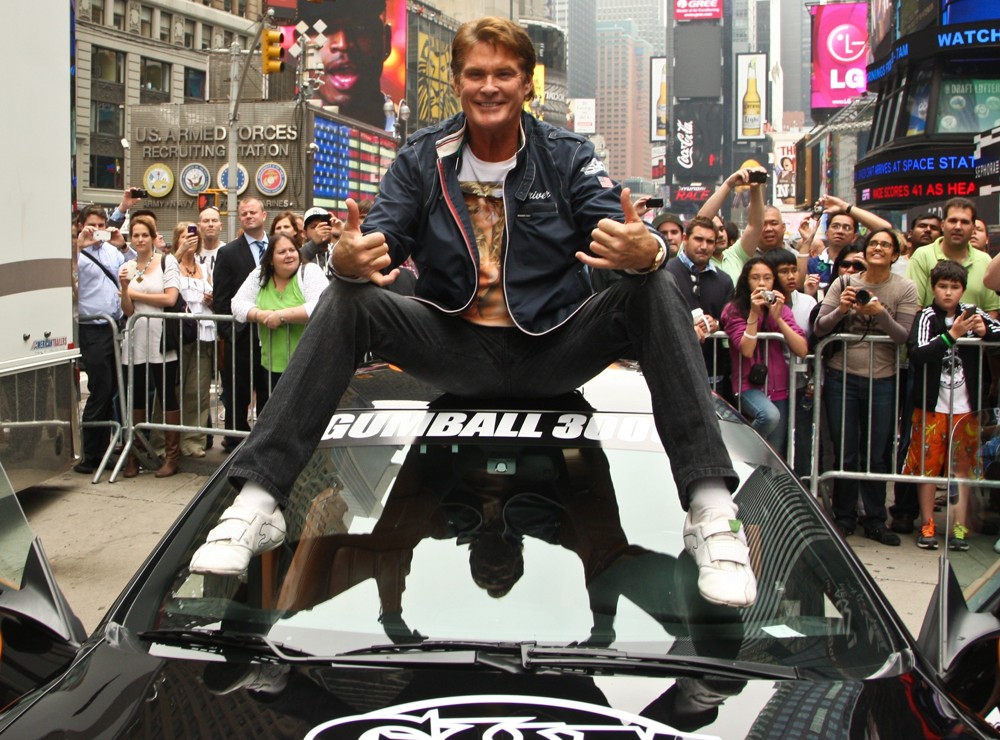 David Hasselhoff;<br>The Gumball 3000 International Car Rally Starting Point