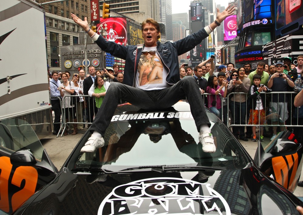 David Hasselhoff;<br>The Gumball 3000 International Car Rally Starting Point
