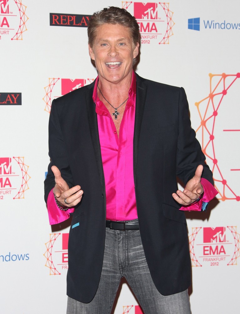 David Hasselhoff;<br>The MTV EMA's 2012 - Arrivals