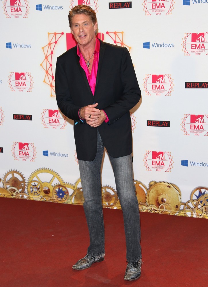 David Hasselhoff;<br>The MTV EMA's 2012 - Arrivals