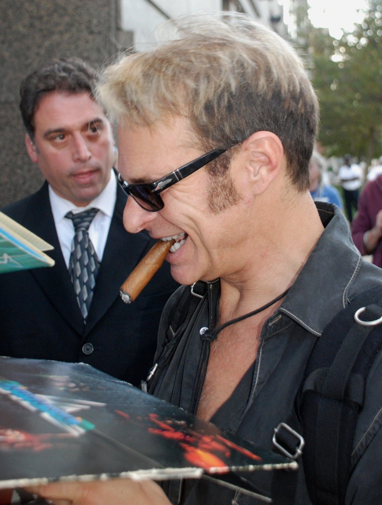 David Lee Roth;<br>David Lee Roth Signs Autographs as He Leaves His Hotel in Philadelphia