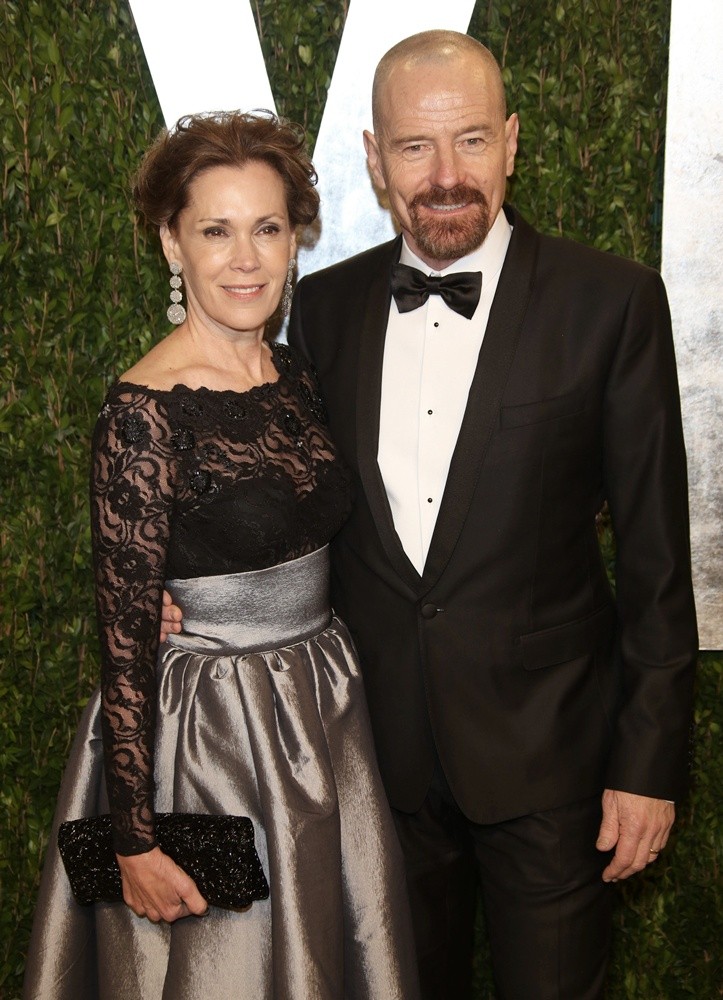 Robin Dearden;Bryan Cranston;<br>2013 Vanity Fair Oscar Party - Arrivals