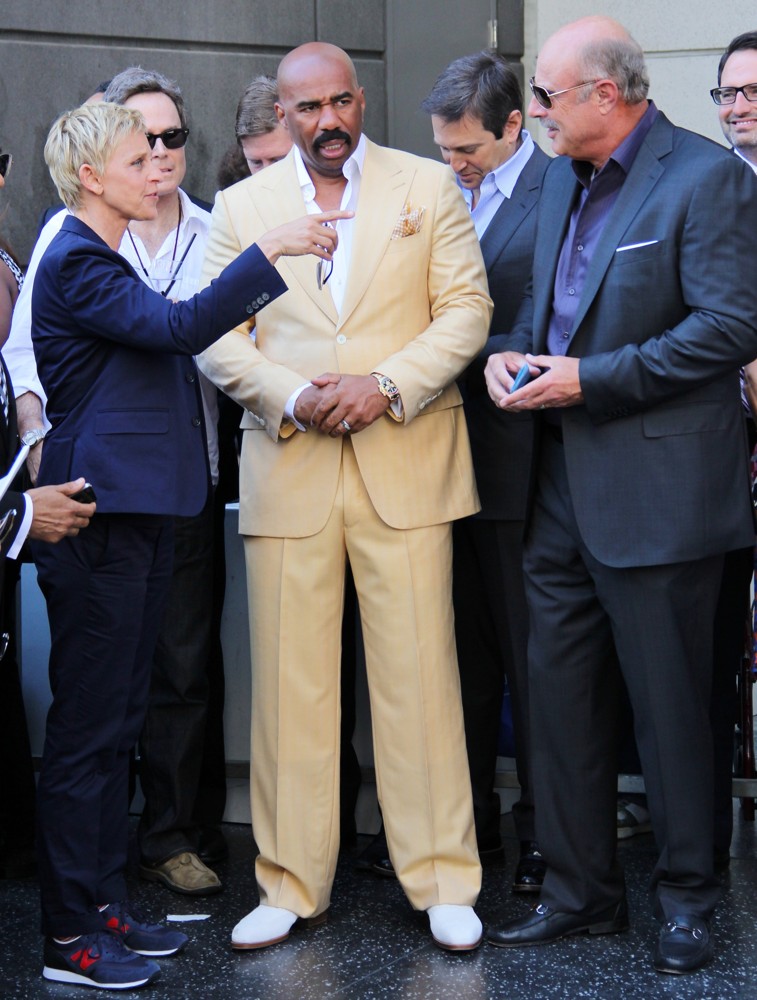Ellen DeGeneres;Steve Harvey;Phil McGraw;<br>Steve Harvey Is Honoured with A Star on The Hollywood Walk of Fame