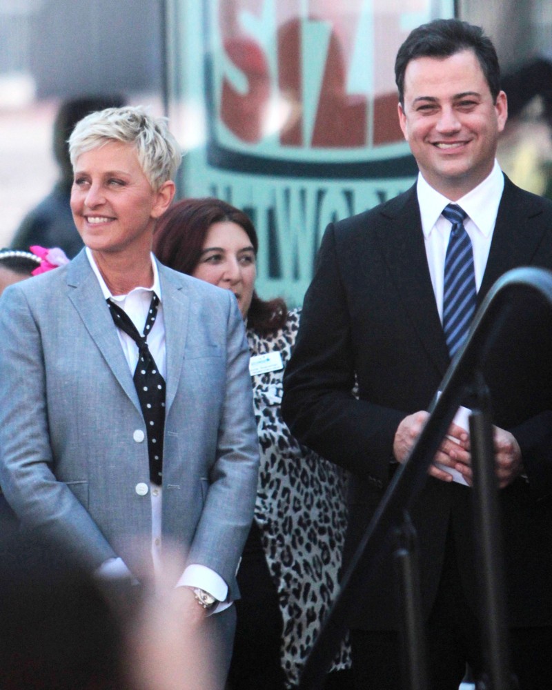 Ellen DeGeneres;Jimmy Kimmel;<br>Ellen DeGeneres Is Honored with A Star on The Hollywood Walk of Fame