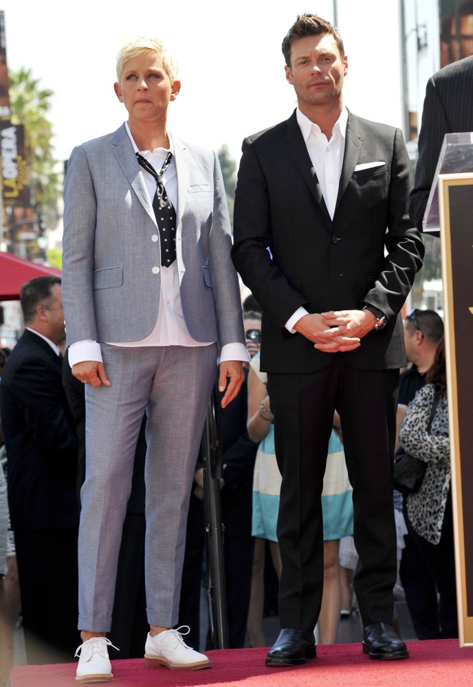 Ellen DeGeneres;Ryan Seacrest;<br>Ellen DeGeneres Is Honored with A Star on The Hollywood Walk of Fame