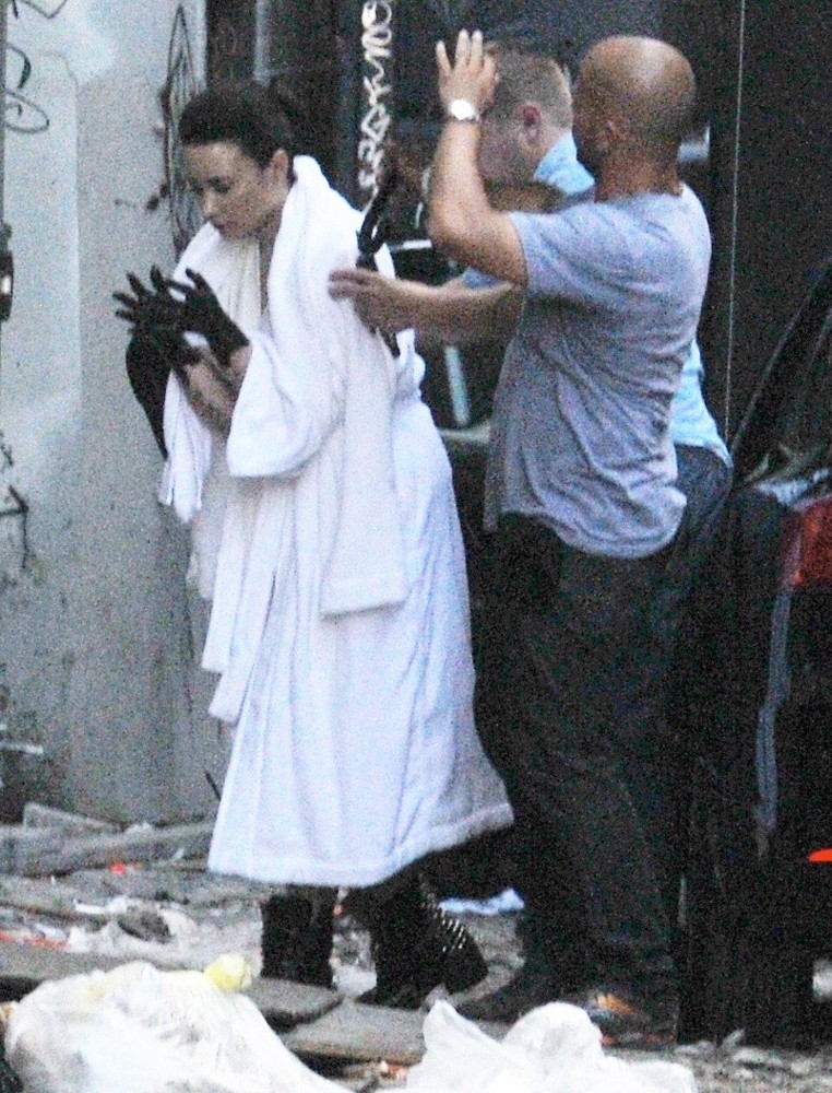 Demi Lovato;<br>Demi Lovato Spotted on The Set of Her Music Video Heart Attack Sporting Black Painted Hands