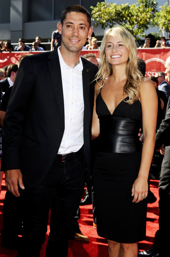 Clint Dempsey, Bethany Keegan in 2014 ESPYS Awards - Arrivals.