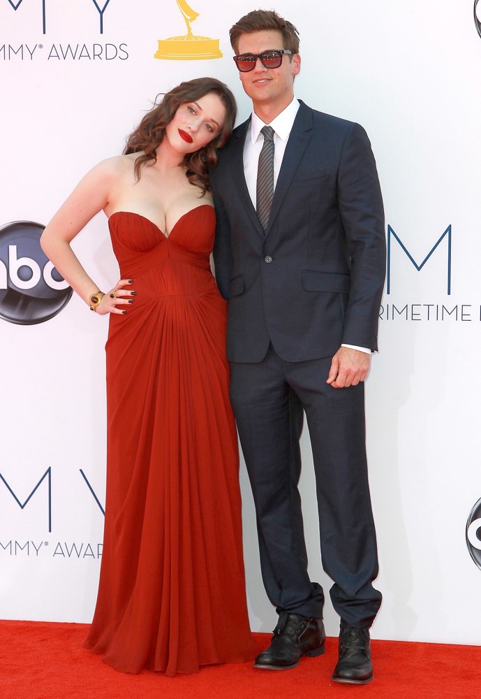 Kat Dennings;Nick Zano;<br>64th Annual Primetime Emmy Awards - Arrivals