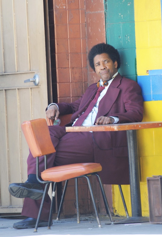 Denzel Washington;<br>Denzel Washington Filming Inner City