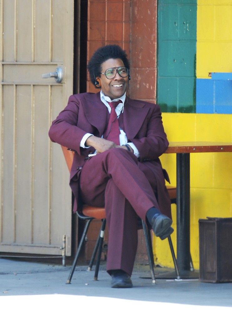 Denzel Washington;<br>Denzel Washington Filming Inner City
