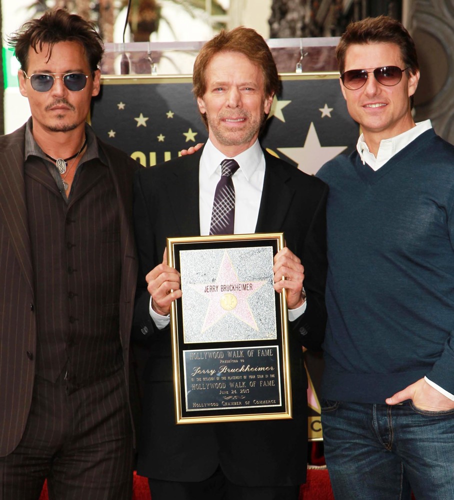 Johnny Depp;Jerry Bruckheimer;Tom Cruise;<br>Jerry Bruckheimer Honored on The Hollywood Walk of Fame
