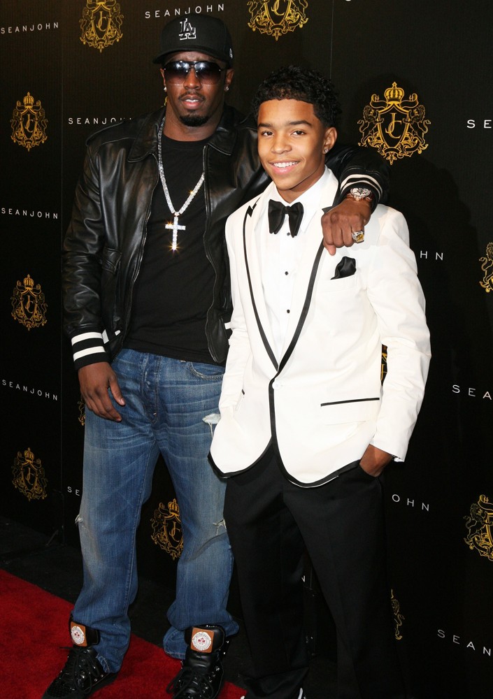 P. Diddy, Justin Combs in Justin Dior Combs Celebrates His 16th Birthday.